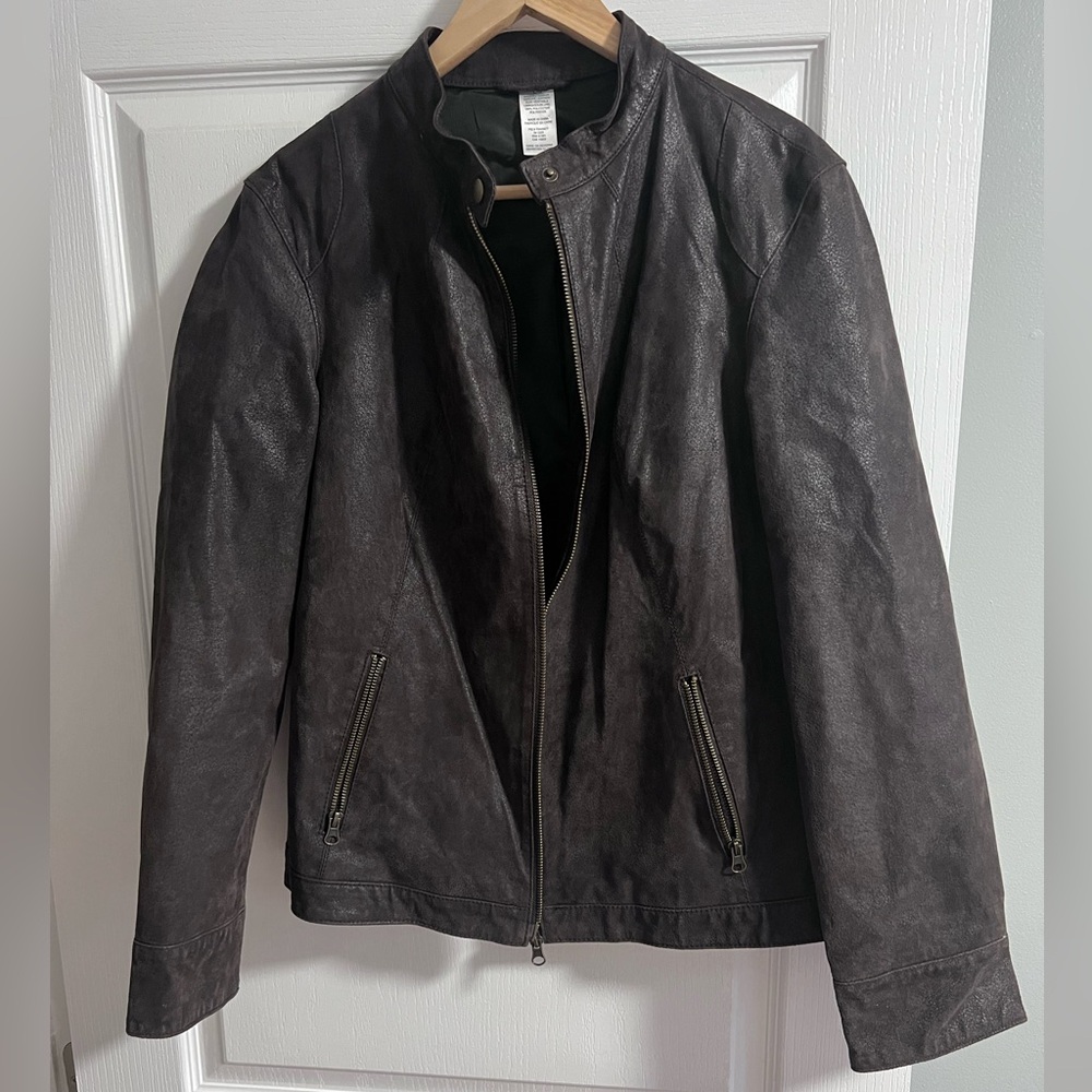 Ladies Brown Leather Jacket